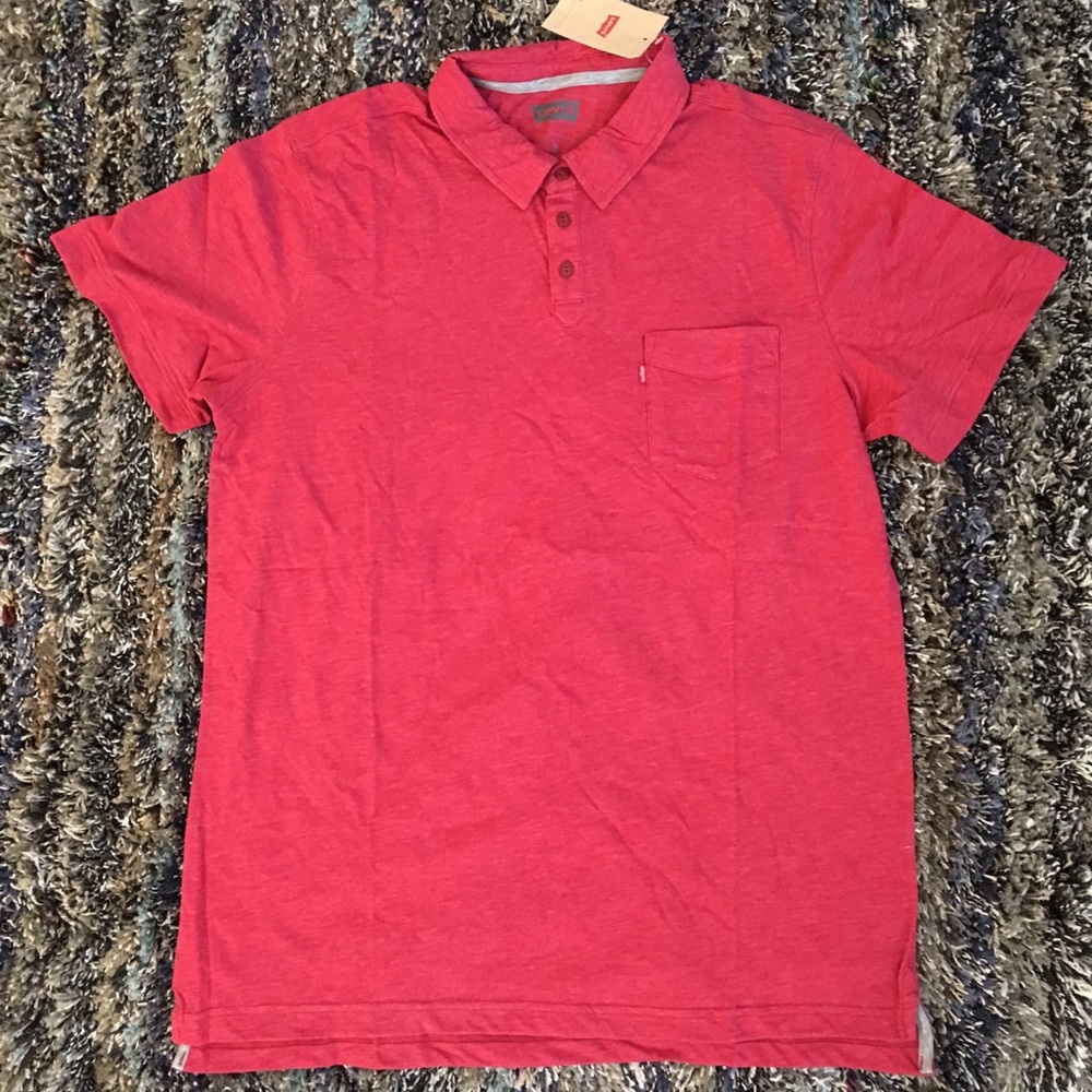 NEW Levi’s Button Up Polo Short Sleeve Barney NWT